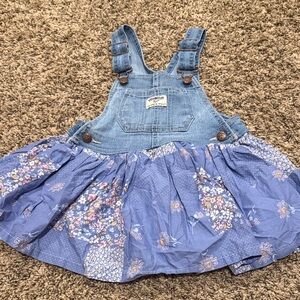 OshKosh B'gosh Blue Floral Overalls